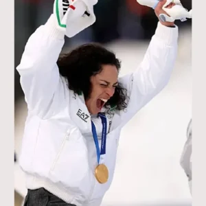 Federica Brignone Team Italy EA7 Olympic White Jacket