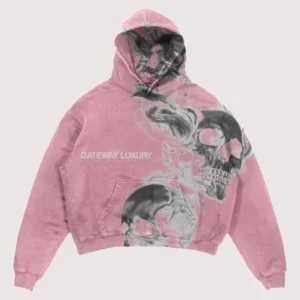 Gateway Luxury Skull Hoodie Pink