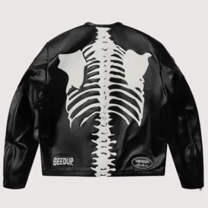 Geedup x Vanson Bones Leather Jacket Black