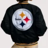 Pittsburgh Steelers Golf Wang Black Full-Snap Bomber Jacket
