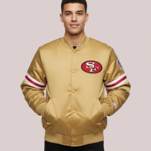 Buy Starter x Homage 49ers Gold Heavyweight Satin Jacket