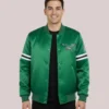 Buy Starter x Homage Eagles Green Heavyweight Varsity Jacket
