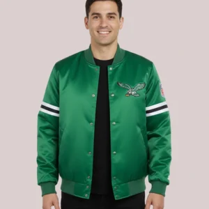 Buy Starter x Homage Eagles Green Heavyweight Varsity Jacket