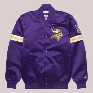 Buy HOMAGE X Starter Vikings Heavyweight Purple Satin Jacket