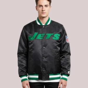 Buy HOMAGE x Starter Jets Blackout Satin Varsity Jacket