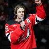 New Jersey Devils Jack Hughes Red Jersey