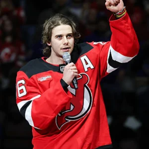New Jersey Devils Jack Hughes Red Jersey