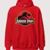 Jurassic Park Logo Red Hoodie