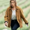 Brooke Satchwell Dear Life 2026 Lillian Vandenberg Brown Suede Leather Jacket For Sale