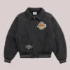 Madhappy Los Angeles Lakers Star Bomber Jacket Grey