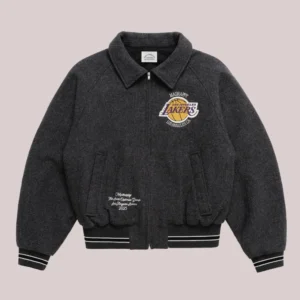 Madhappy Los Angeles Lakers Star Bomber Jacket Grey