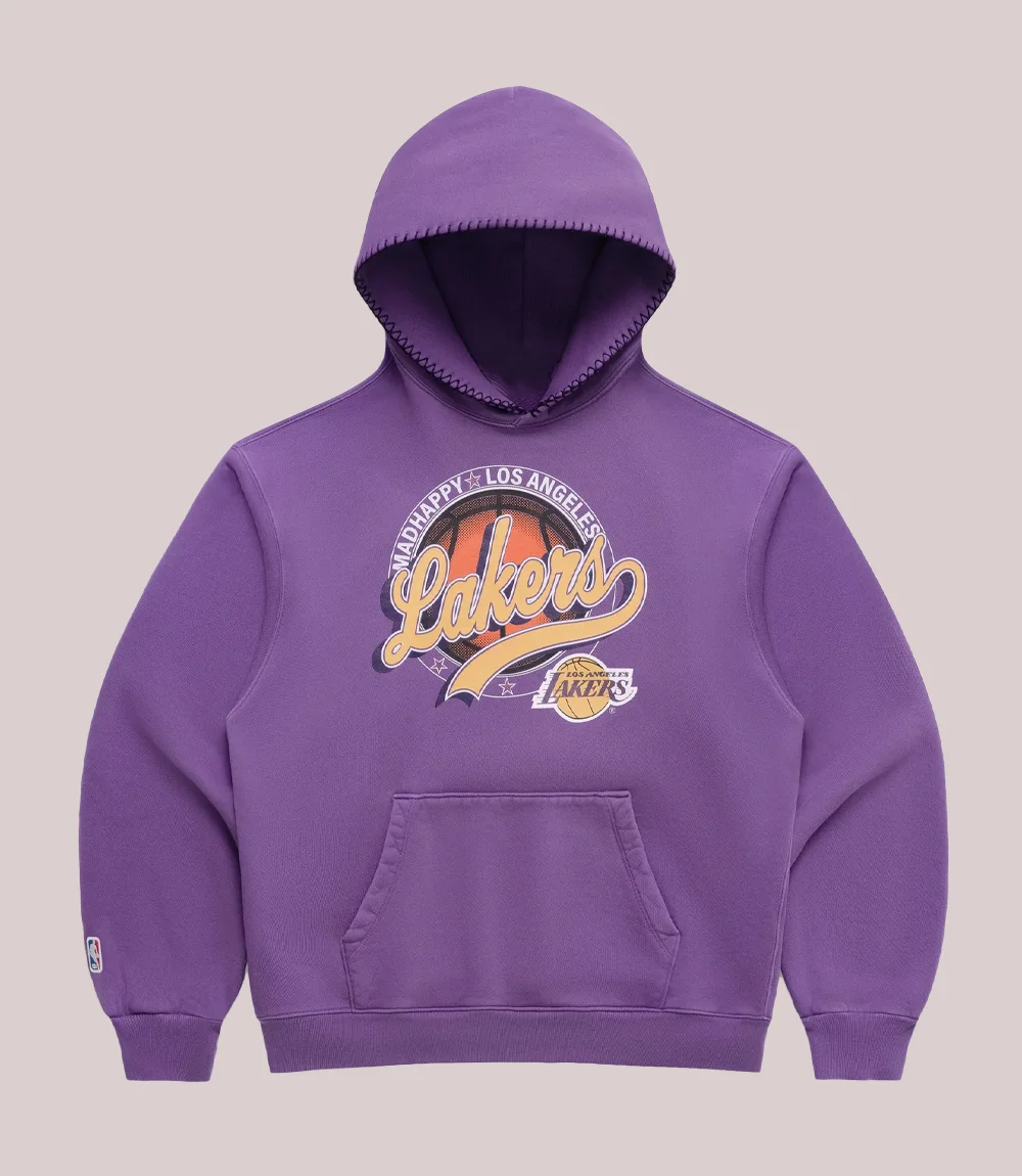 Shop Los Angeles Lakers x Madhappy Purple Hoodie