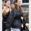 Madison Beer 2026 Black Leather Jacket
