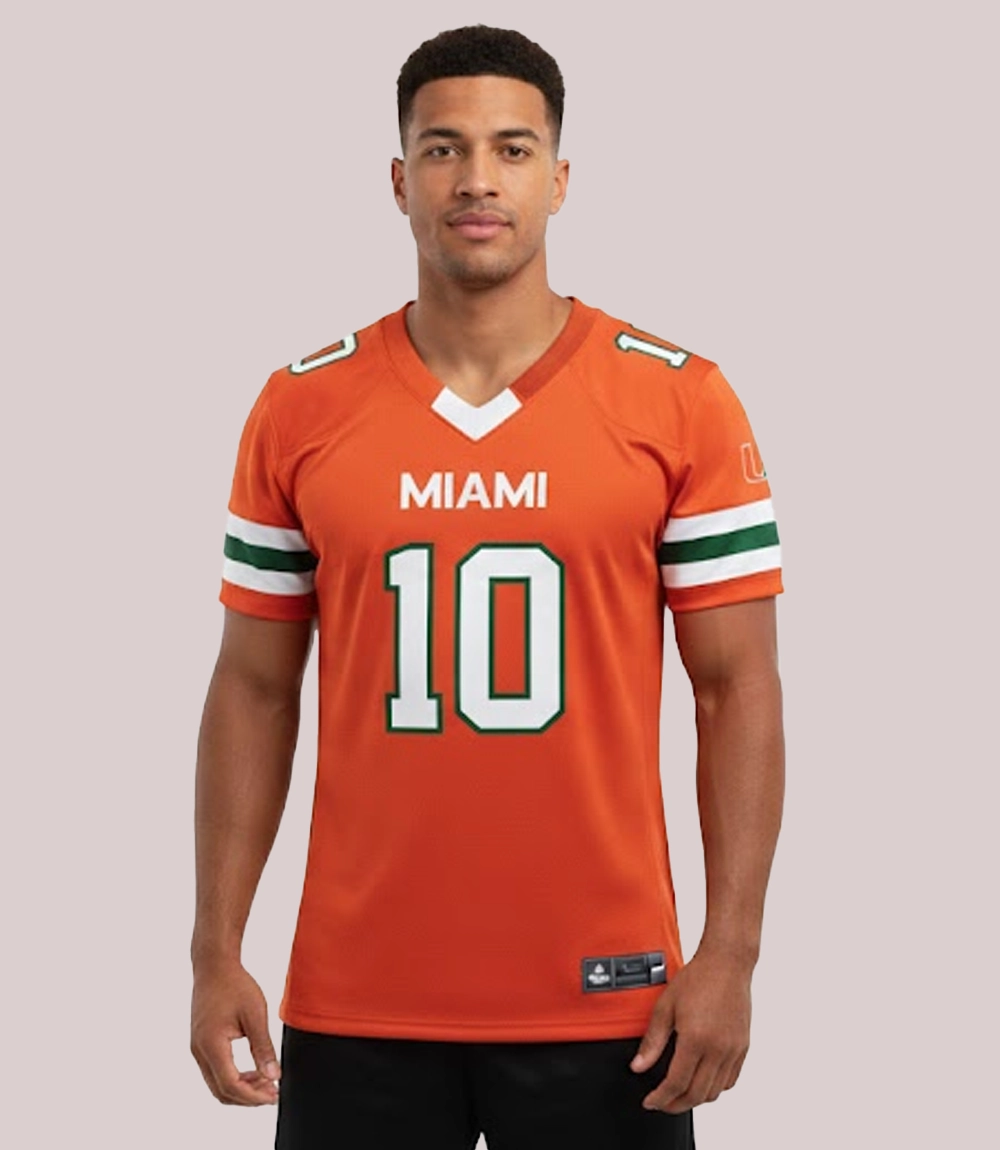 Shop Malachi Toney Miami Football Orange Jersey
