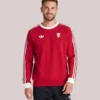 Shop adidas x Manchester United Originals 3-Stripes Red Crew Sweatshirt