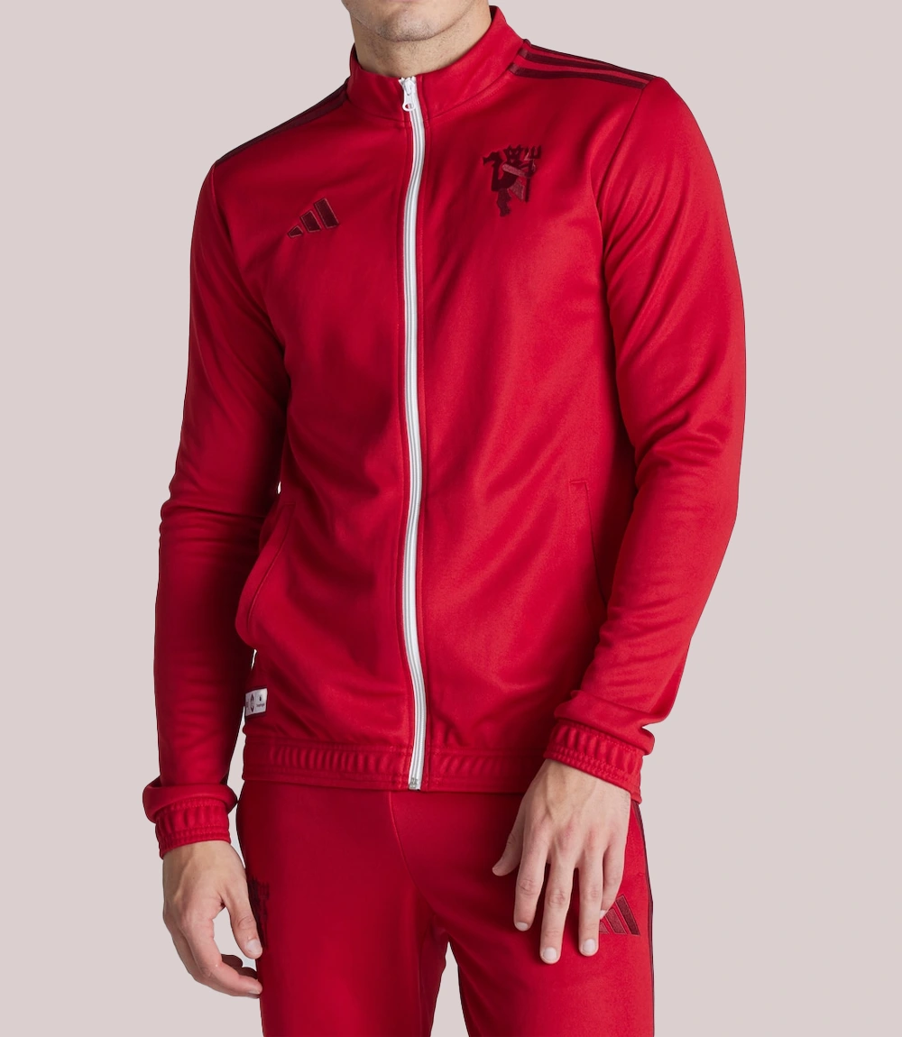 Team Manchester United x Adidas Zip-up Red Track Jacket