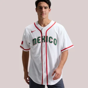 Nike 2026 World Baseball Mexico Baseball Classic Home Stadium White Jersey