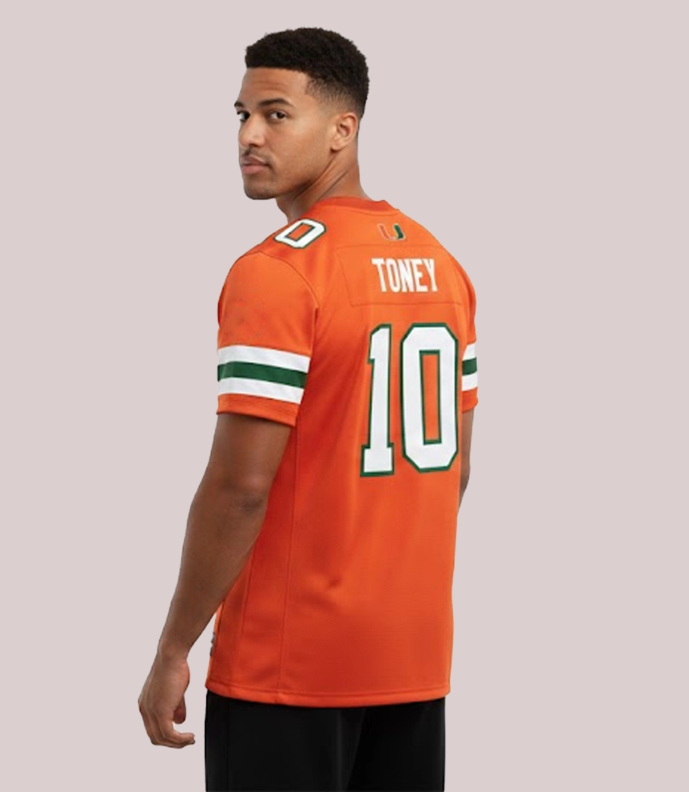 Malachi Toney Miami Football Orange Jersey