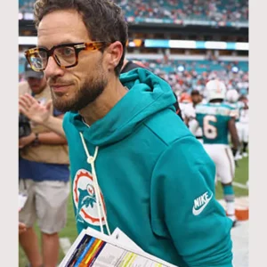 NFL Team Nike Miami Dolphins Mike McDaniel Sideline Pullover Hoodie