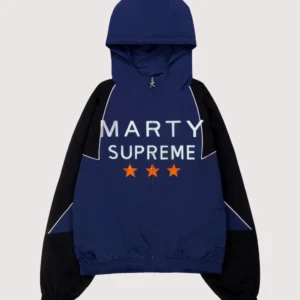 Unisex NAHMIAS x Marty Supreme A24 Classic Warm Up Hooded Jacket Navy