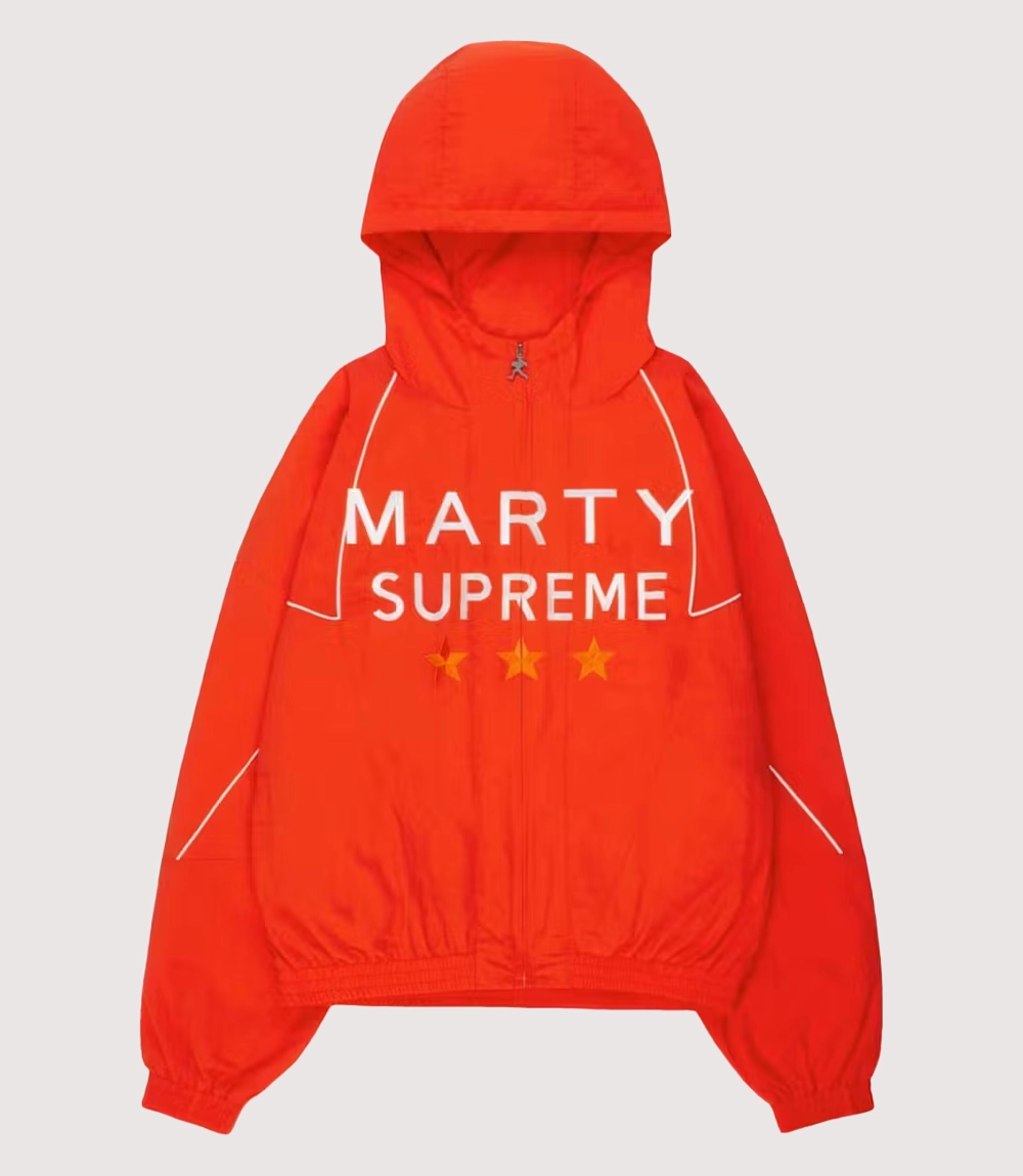 Unisex NAHMIAS x Marty Supreme A24 Classic Warm Up Hooded Jacket Red