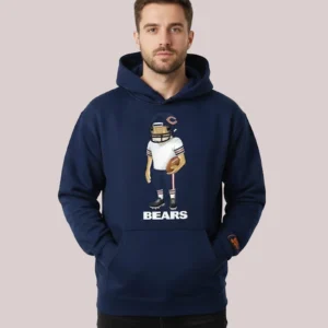 Buy NFL Chicago Bears x Bad Bunny Concho Pullover Navy Blue Hoodie