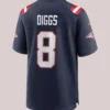 Stefon Diggs New England Patriots Nike Navy Game Jersey