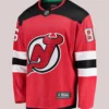 Shop Devils Jack Hughes New Jersey Red Breakaway Player Jersey