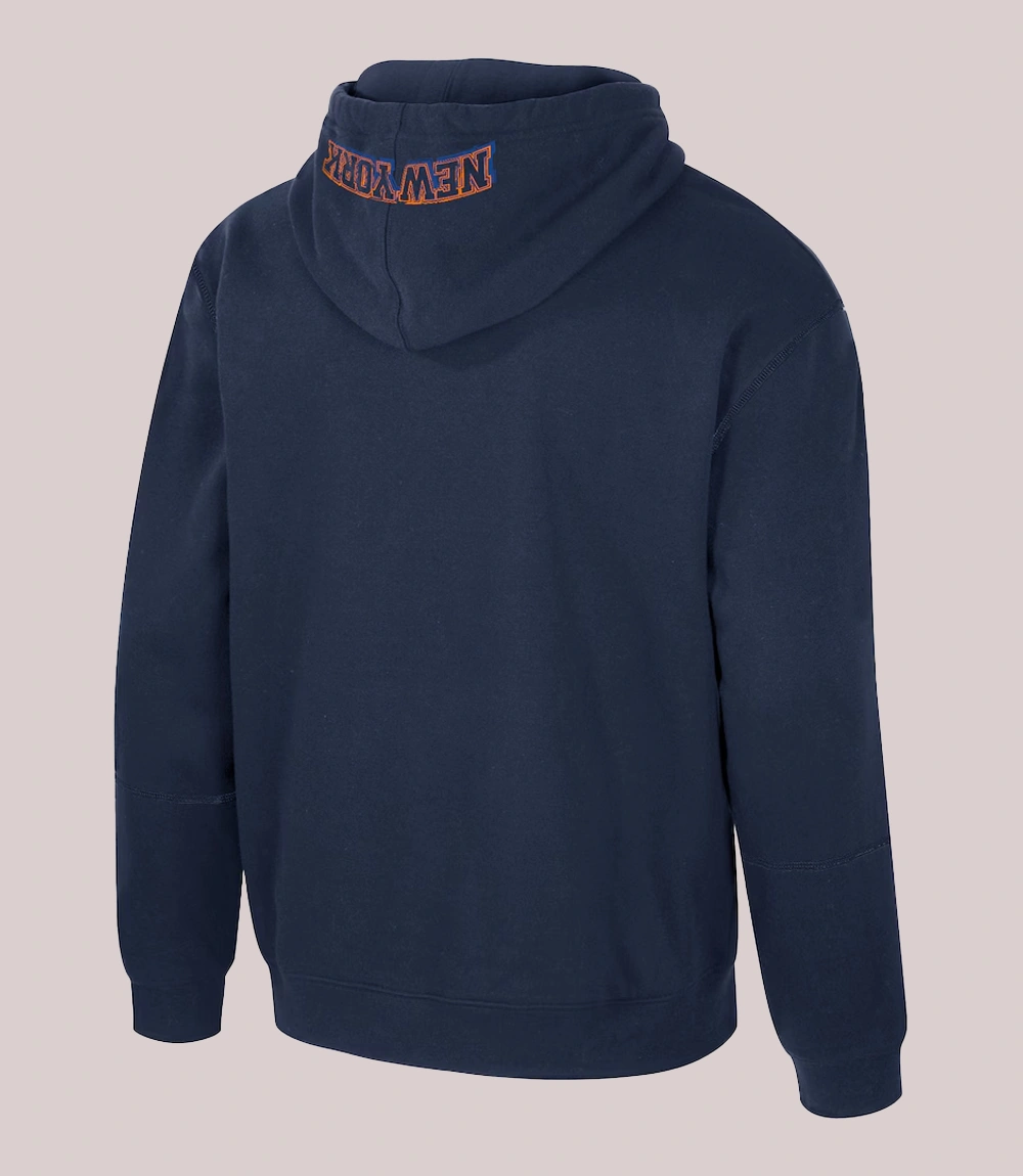 Shop New York Knicks Stadium Essentials Navy Elementized Hoodie