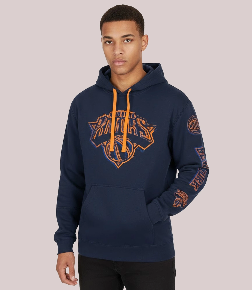 New York Knicks Elementized Stadium Essentials Hoodie Navy Blue