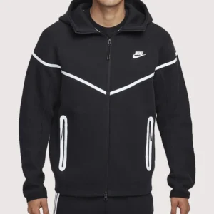 Nike Tech Windrunner Men’s Reflective Fleece Full-Zip Hoodie Jacket Black