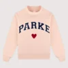 Buy Parke Valentine’s Drop 2026 Heart Pink Varsity Mockneck Sweatshirt