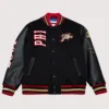 Philadelphia 76ers Hardwood Classics 76 Black Varsity Jacket