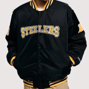 Unisex Golf Wang Pittsburgh Steelers Black Full-Snap Bomber Jacket