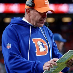 Shop Sean Payton Denver Broncos Sideline Hoodie Blue