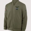 2026 Seattle Seahawks Nike Salute to Service Bomber Jacket Olive Green