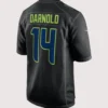 Shop Nike Super Bowl LX Patch Sam Darnold Seattle Seahawks Carbon Fashion Game Black Jersey
