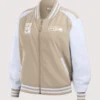 Seattle Seahawks Tan Super Bowl LX Champions Tonal Bomber Jacket