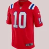 New England Patriots Drake Maye Nike Red Player Game Jersey
