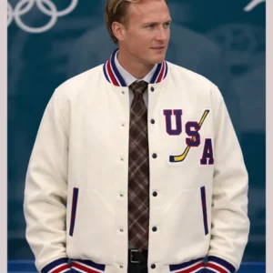 John Wroblewski Hockey Team USA 2026 Varsity Jacket
