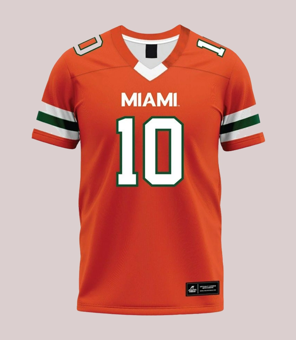Miami Football Malachi Toney Orange Jersey