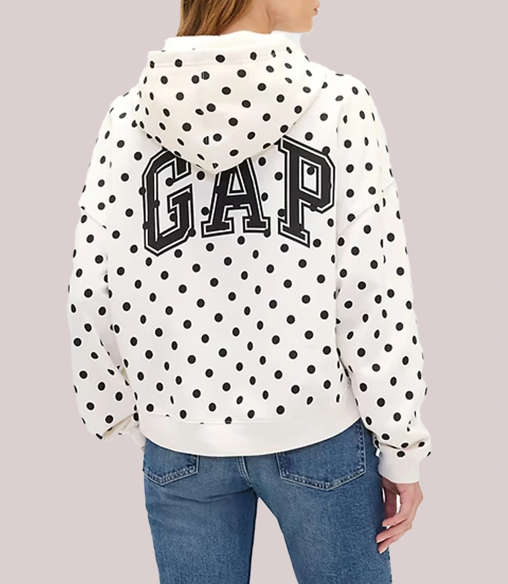 Polka Dot Gap White Hoodie