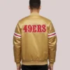 HOMAGE X Starter 49ers Heavyweight Gold Satin Jacket