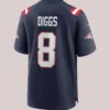 Shop New England Patriots Stefon Diggs Nike Game Navy Blue Jersey