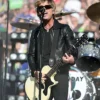 US musician Billie Joe Super Bowl LX Green Day Black Leather Jacket