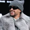 Super Bowl LX Halftime Show Bad Bunny Grey Fur Coat