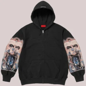 Michael Jackson Supreme Zip-up Black Hoodie