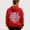 Unisex Aviator Nation Indiana Hoosiers 2025 National Champions Relaxed Pullover Red Fleece Hoodie