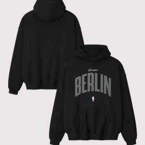 Unisex Berlin x Fear of God Essentials 90's Pullover Black Fleece Hoodie
