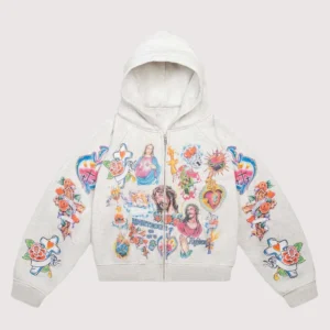 Unisex We Are Righteous Risen King Zip Up Grey Hoodie For Sale